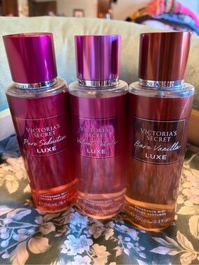 Victoria's Secret Luxe Fragrance Trio. Maybe used once. Downsizing my duplicates
